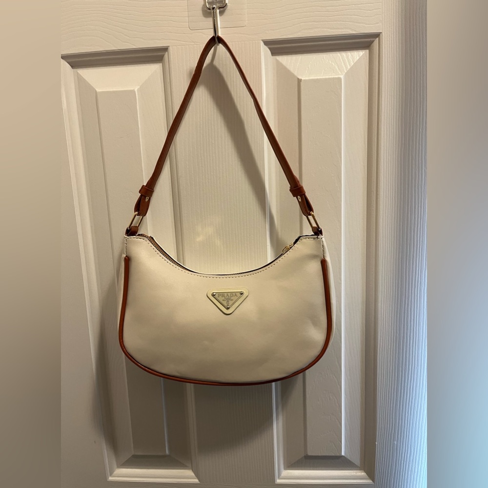Designer inspired two tone bag